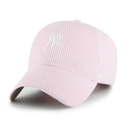 Pictured is this MLB New York Yankees Base Runner Cord '47 CLEAN UP cap in pink. 1