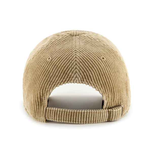 Pictured is this MLB Los Angeles Dodgers Thick Cord ’47 CLEAN UP cap in beige. 2