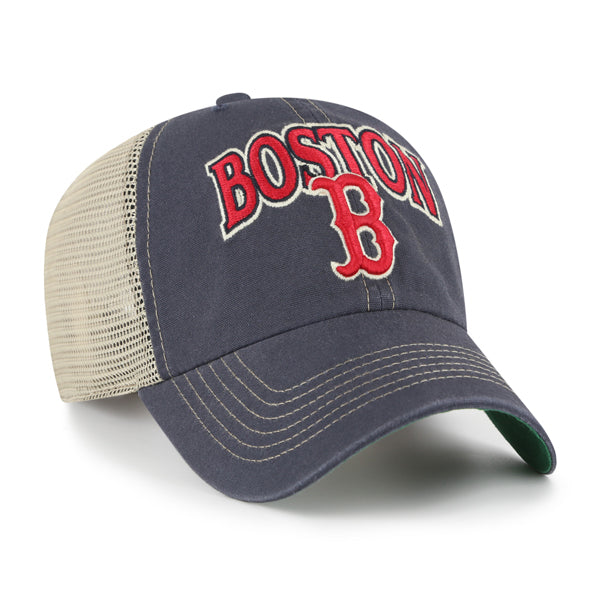 Pictured is this MLB Boston Red Sox Tuscaloosa '47 CLEAN UP cap in navy. 2