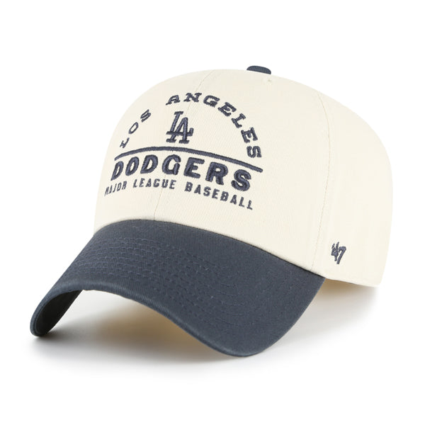 Pictured is this MLB Los Angeles Dodgers Windham '47 CLEAN UP cap in natural. 1