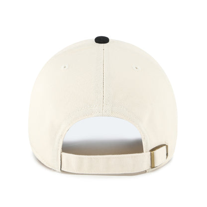 Pictured is this MLB New York Yankees Windham '47 CLEAN UP cap in natural. 2