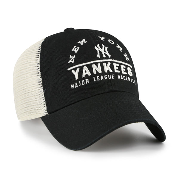 Pictured is this MLB New York Yankees Windham Mesh '47 CLEAN UP cap in black. 3