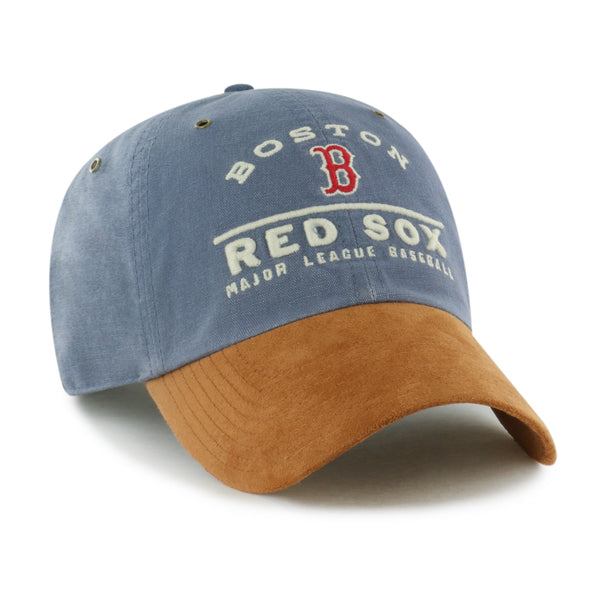 Pictured is this MLB Boston Red Sox Windham Suede '47 CLEAN UP cap in navy. 2