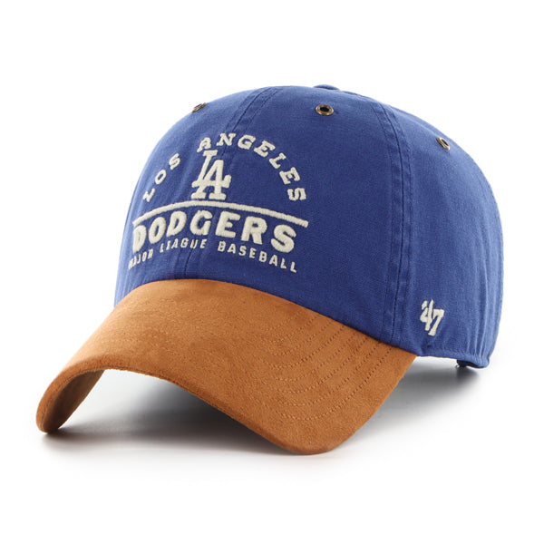 Pictured is this MLB Los Angeles Dodgers Windham Suede '47 CLEAN UP cap in blue. 1