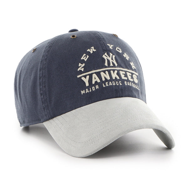Pictured is this MLB New York Yankees Windham Suede '47 CLEAN UP cap in navy. 3