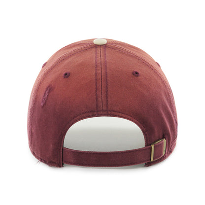 Pictured is this MLB Chicago Cubs Cooperstown TT Script Washed ’47 CLEAN UP cap in dark purple. 3