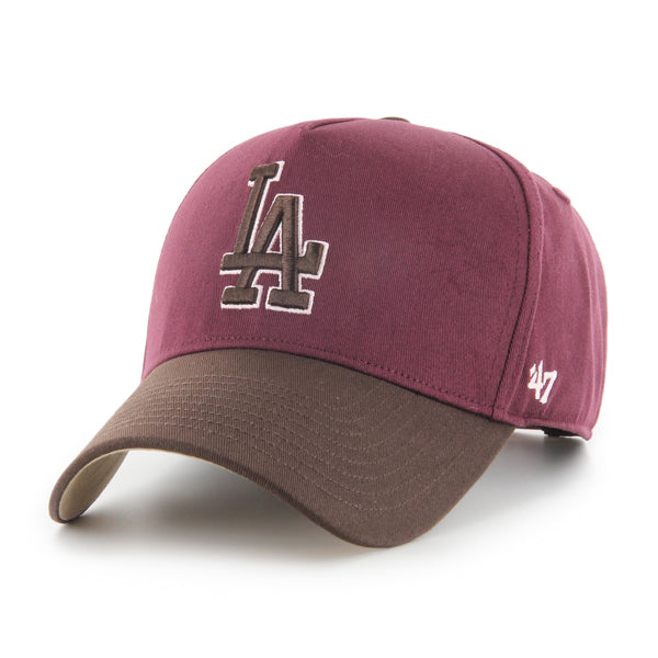 Pictured is this MLB Los Angeles Dodgers Cooperstown Sure Shot '47 MVP cap in dark red. 4