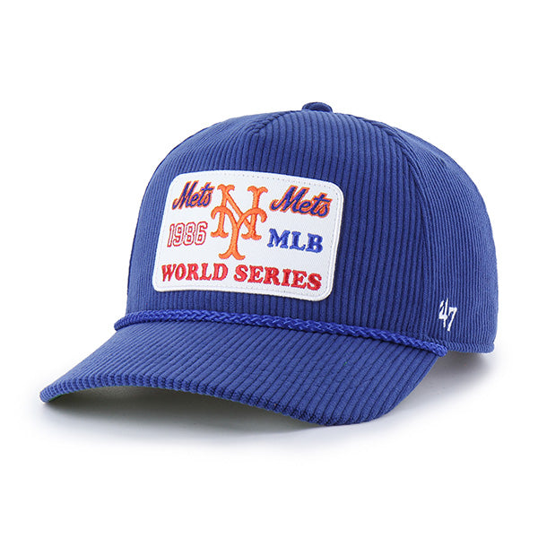 Pictured is this MLB New York Mets 86 Mets Cord ’47 HITCH cap in blue. 1