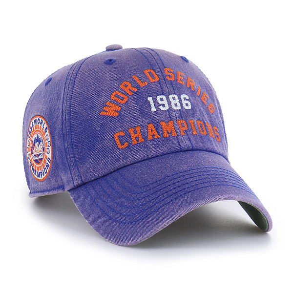 Pictured is this MLB New York Mets 86 Mets ’47 CLEAN UP cap in blue. 1