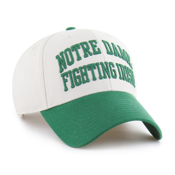 Pictured is this Collegiate Notre Dame Fighting Irish Broke Line ’47 MVP cap in natural. 2