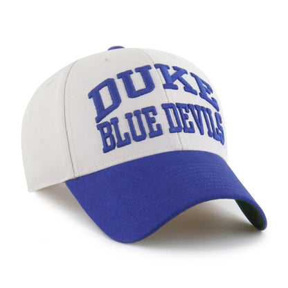 Pictured is this Collegiate Duke Blue Devils Broke Line ’47 MVP cap in white & blue. 2