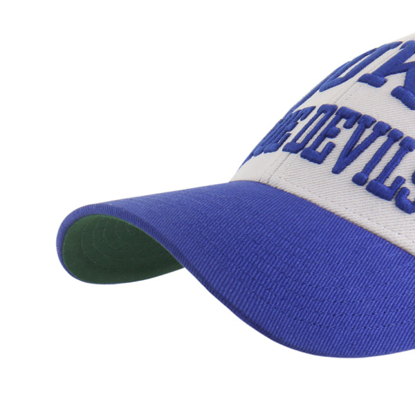 Pictured is this Collegiate Duke Blue Devils Broke Line ’47 MVP cap in white & blue. 4