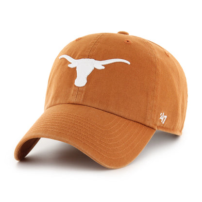 Pictured is this Collegiate Texas Longhorns '47 CLEAN UP cap in dark orange. 1