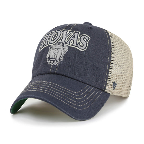 Pictured is this Collegiate Georgetown Hoyas Tuscaloosa ’47 CLEAN UP cap in navy. 1
