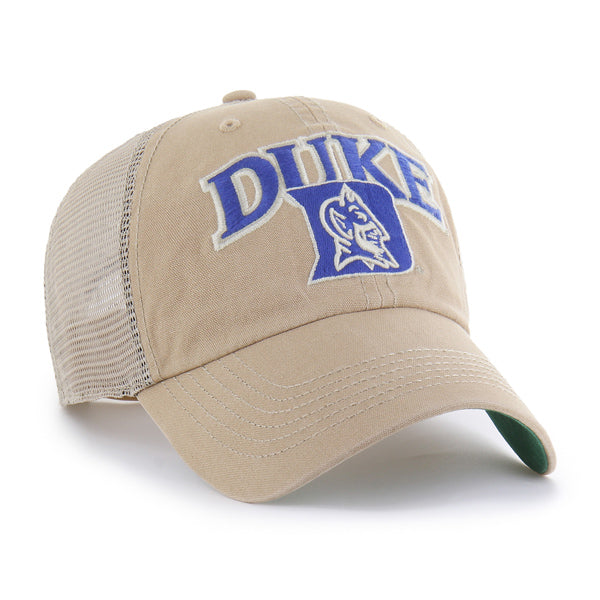 Pictured is this Collegiate Duke Blue Devils Tuscaloosa ’47 CLEAN UP cap in beige. 2