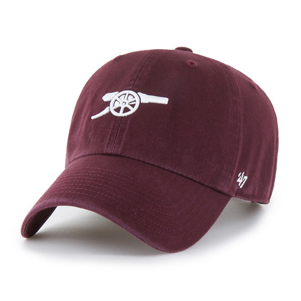 Pictured is this Arsenal FC ’47 CLEAN UP cap in dark purple. 1