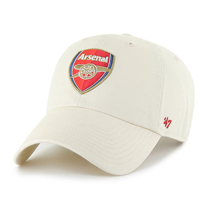 Pictured is this Arsenal FC ’47 CLEAN UP cap in natural. 1