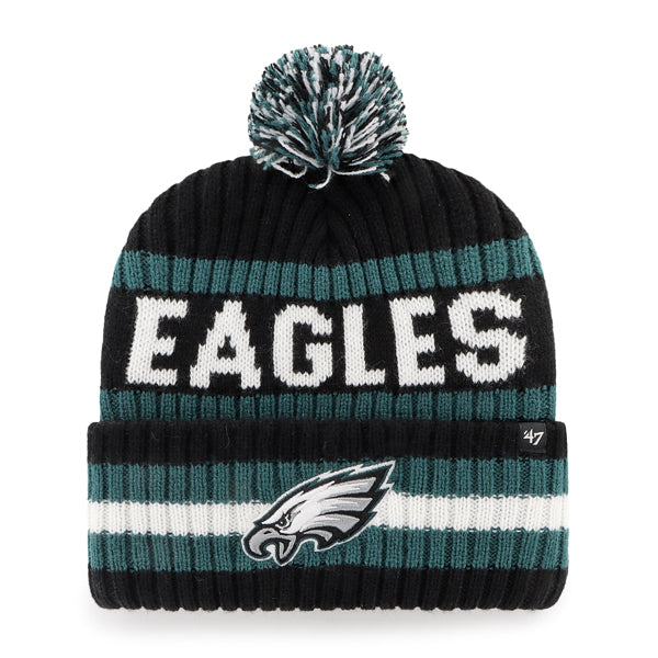 Pictured is this NFL Philadelphia Eagles Bering ’47 CUFF KNIT beanie cap in black. 1