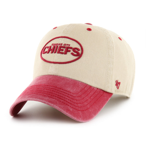 Pictured is this NFL Kansas City Chiefs Breaking Trail '47 CLEAN UP cap in natural. 4