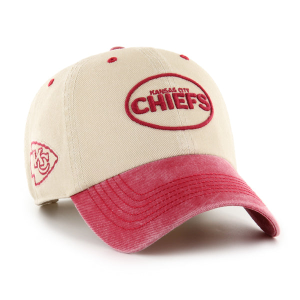 Pictured is this NFL Kansas City Chiefs Breaking Trail '47 CLEAN UP cap in natural. 1