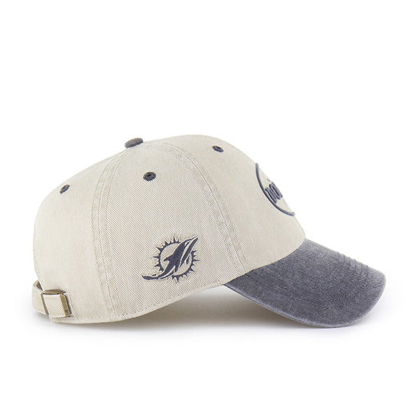 Pictured is this NFL Miami Dolphins Breaking Trail '47 CLEAN UP cap in natural. 3