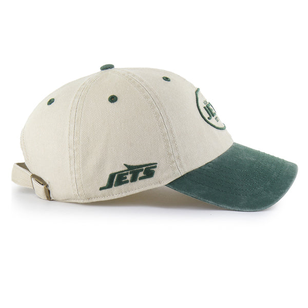 Pictured is this NFL New York Jets Breaking Trail ’47 CLEAN UP cap in natural. 3