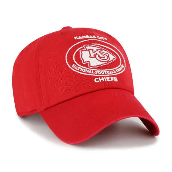 Pictured is this NFL Kansas City Chiefs Circle Tone ’47 CLEAN UP cap in red. 2