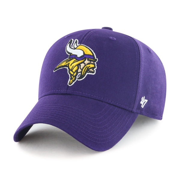Pictured is this NFL Minnesota Vikings Legend '47 MVP cap in purple. 1