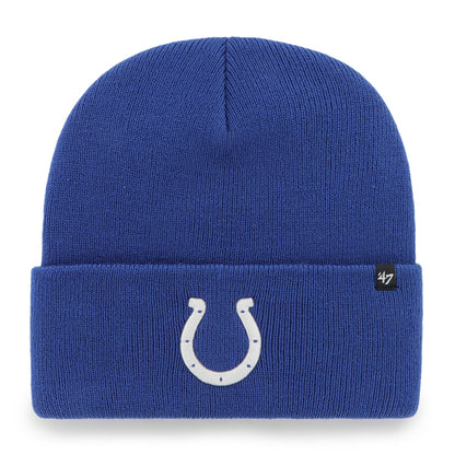 Pictured is this NFL Haymaker Indianapolis Colts ’47 CUFF KNIT hat in blue. 1