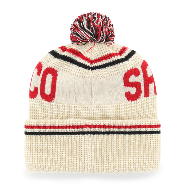 Pictured is this NFL San Francisco 49ers Quattrle ’47 CUFF KNIT beanie cap in cream. 2