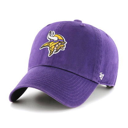 Pictured is this NFL Minnesota Vikings ’47 CLEAN UP cap in purple. 1