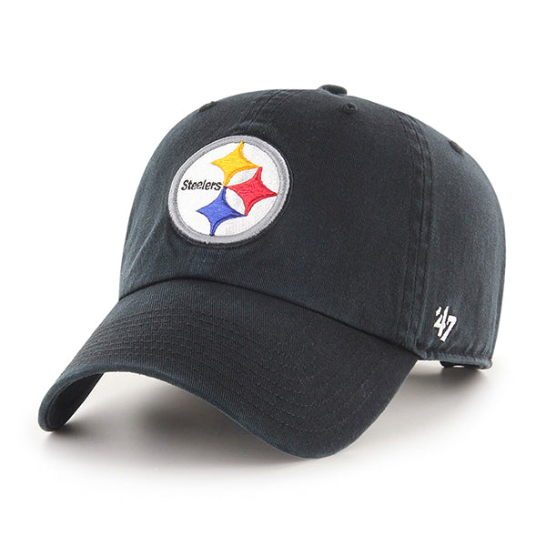 Pictured is this NFL Pittsburgh Steelers ’47 CLEAN UP cap in black. 1