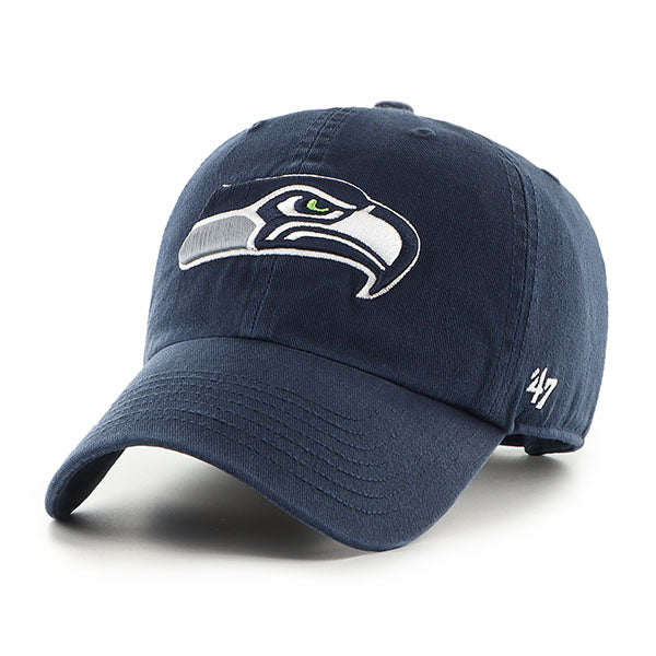 Pictured is this NFL Seattle Seahawks ’47 CLEAN UP cap in navy. 1