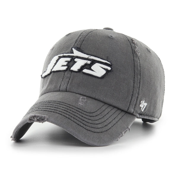 Pictured is this NFL Weathered New York Jets ’47 CLEAN UP cap in grey. 2