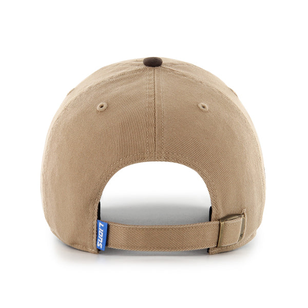Pictured is this Les Deux X NFL Suede TT Badges Detroit Lions ’47 CLEAN UP cap in beige. 4