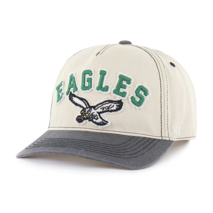 Pictured is this NFL Calderwood Philadelphia Eagles ’47 HITCH RF cap in beige. 1