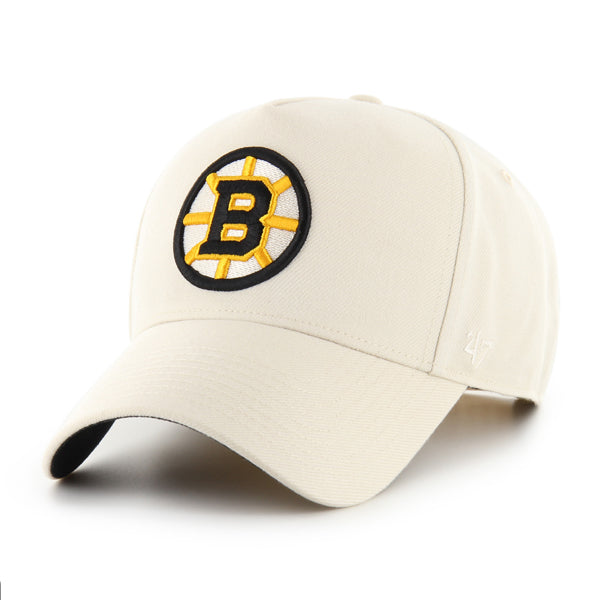 Pictured is this NHL Boston Bruins Ballpark '47 OFFSIDE DT cap in natural. 1