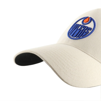 Pictured is this NHL Edmonton Oilers Ballpark '47 OFFSIDE DT cap in natural. 3