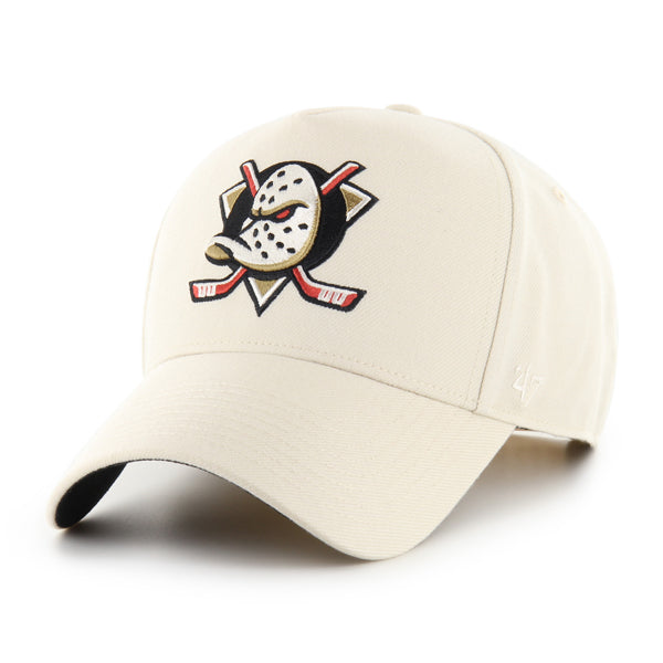 Pictured is this NHL Anaheim Ducks Ballpark '47 OFFSIDE DT cap in natural. 1