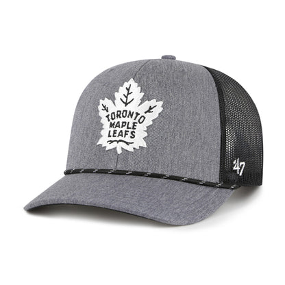 Pictured is this NHL Toronto Maple Leafs Carbon Rope ’47 TRUCKER cap in dark grey. 1