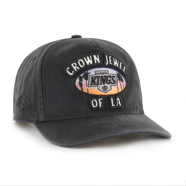 Pictured is this NHL Los Angeles Kings Charlton '47 HITCH cap in black. 1