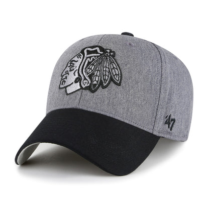 Pictured is this NHL Chicago Blackhawks Granite '47 MVP cap in dark grey. 1