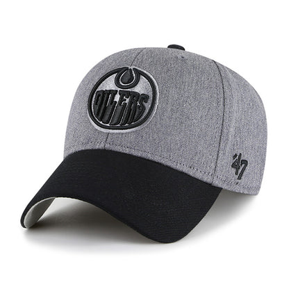 Pictured is this NHL Edmonton Oilers Granite '47 MVP cap in dark grey. 1