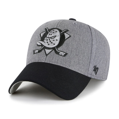 Pictured is this NHL Anaheim Ducks Granite '47 MVP cap in dark grey. 1