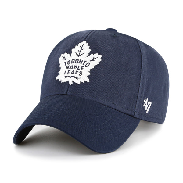Pictured is this NHL Toronto Maple Leafs Legend '47 MVP cap in navy. 1