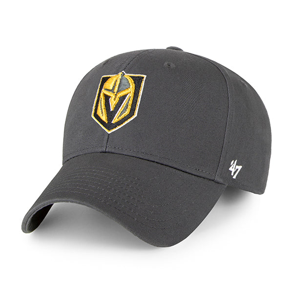 Pictured is this NHL Vegas Golden Knights Legend '47 MVP cap in dark grey. 1