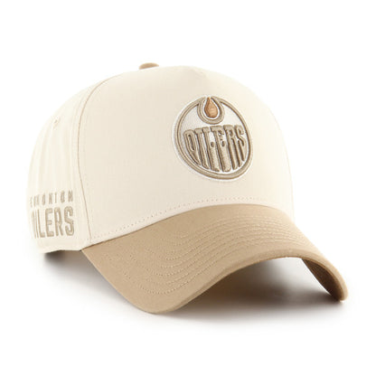 Pictured is this NHL Edmonton Oilers Sure Shot '47 MVP cap in natural. 1