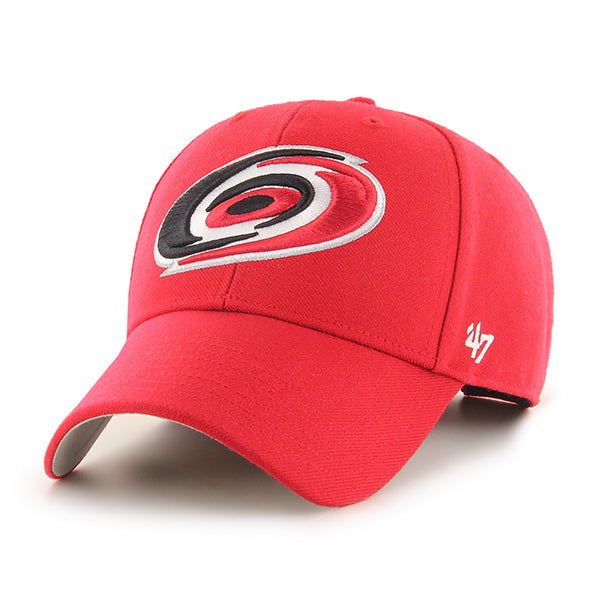 Pictured is this NHL Carolina Hurricanes ’47 MVP cap in dark red. 1