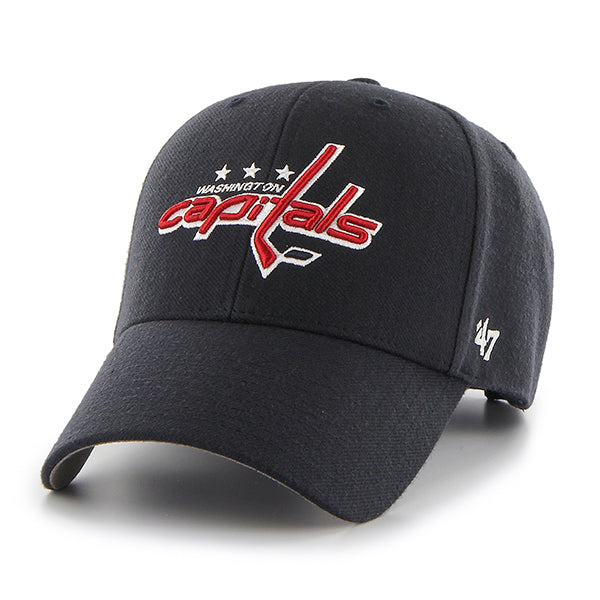 Pictured is this NHL Washington capitals ’47 MVP cap in navy. 1
