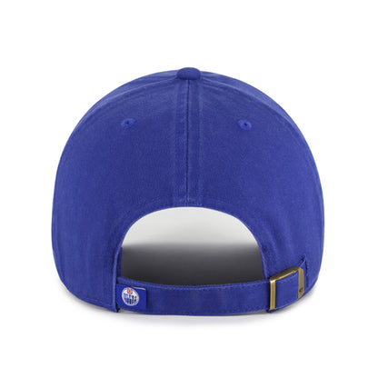 Pictured is this NHL Edmonton Oilers '47 CLEAN UP cap in blue. 2